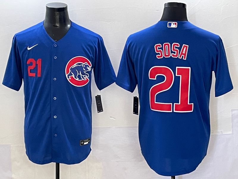 Men 2025 Chicago Cubs #21 Sosa Blue Game Nike MLB Jersey style 2->chicago cubs->MLB Jersey